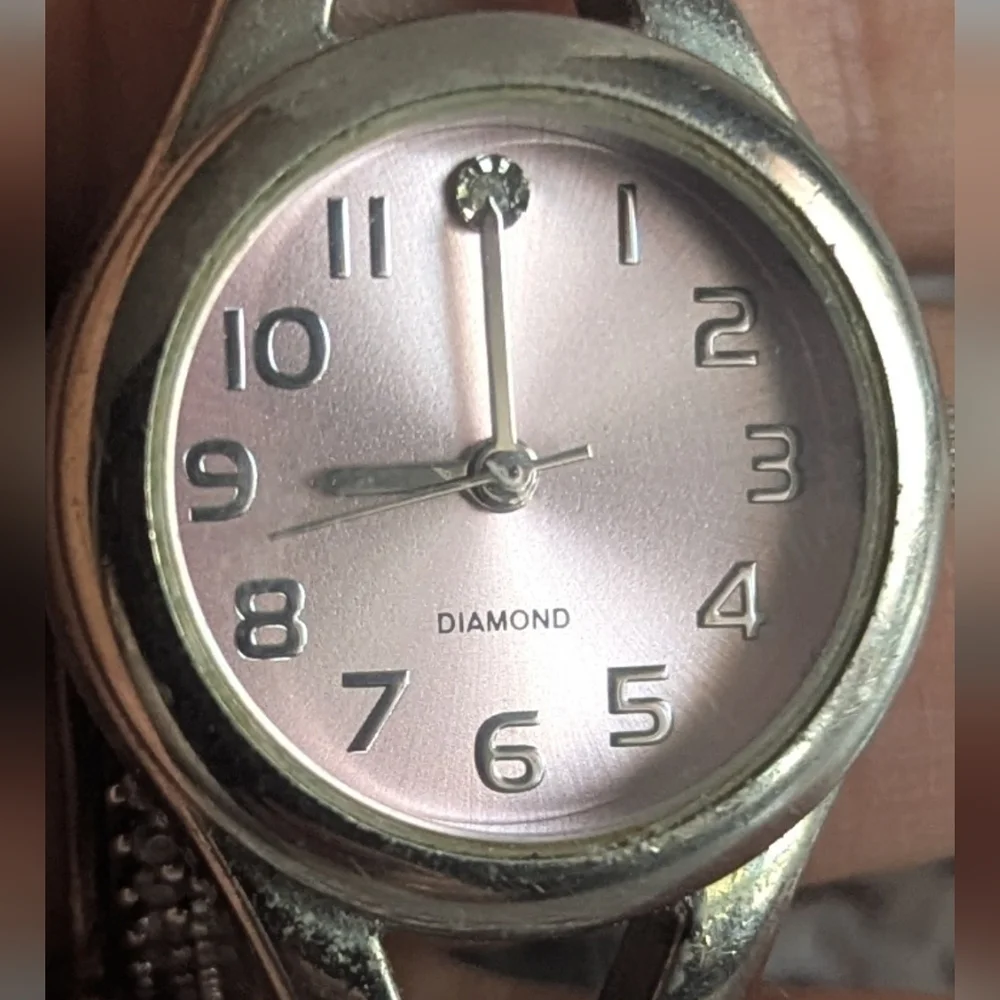 Diamond Supply Co. Silver and Pink Women's Watch